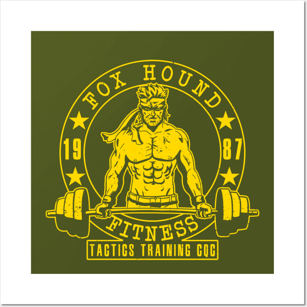 Fox Hound Fitness - yellow Wall Art by CCDesign